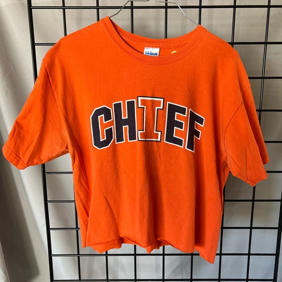 VINTAGE Illinois Chiefs Tee, Cropped - Size M - Picture 1 of 4